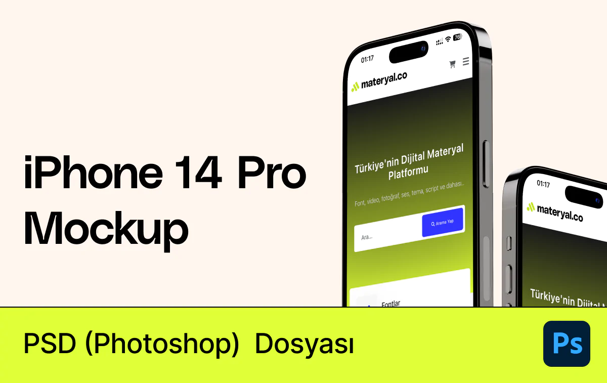 iPhone 14 Pro Mockup PSD